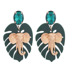 Load image into Gallery viewer, Elephant Leaf Earrings