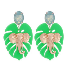 Load image into Gallery viewer, Elephant Leaf Earrings