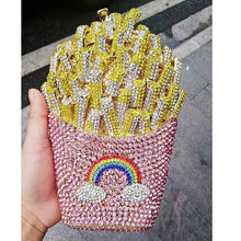 Load image into Gallery viewer, French Fries Crystal Encrusted Bag