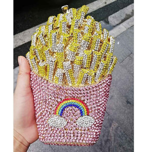 French Fries Crystal Encrusted Bag