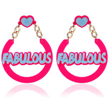 Load image into Gallery viewer, Lipstick Chain Earrings