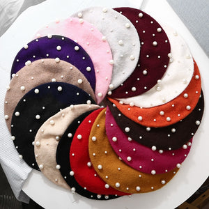 Pearl Embroidered Beret