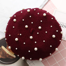 Load image into Gallery viewer, Pearl Embroidered Beret