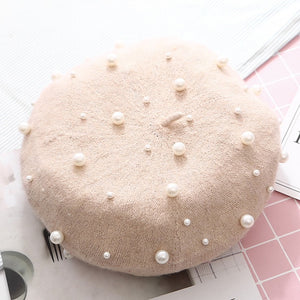 Pearl Embroidered Beret