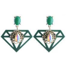 Load image into Gallery viewer, Geometric Diamond Earrings