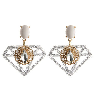 Geometric Diamond Earrings