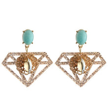 Load image into Gallery viewer, Geometric Diamond Earrings