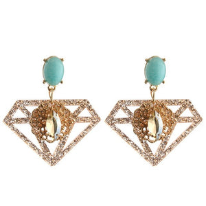 Geometric Diamond Earrings