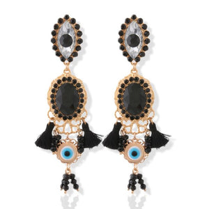 Eye Drop Tassel Earrings