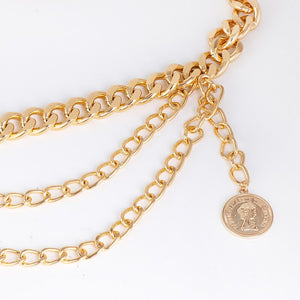 Metal Chain Coin Belt