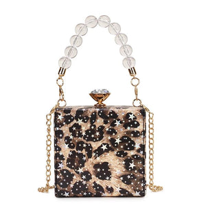 Leopard Print Box Bag