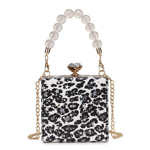 Leopard Print Box Bag