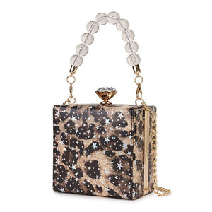 Leopard Print Box Bag