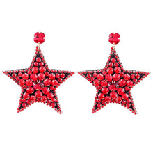 Load image into Gallery viewer, Star Crystal Earrings