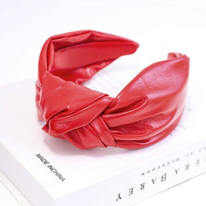 Vegan Leather Knot Headband