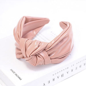 Vegan Leather Knot Headband