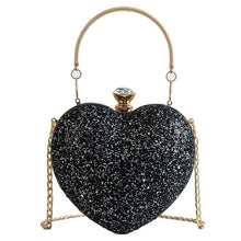 Load image into Gallery viewer, Glitter Heart Clutchbag