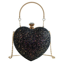 Load image into Gallery viewer, Glitter Heart Clutchbag