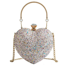 Load image into Gallery viewer, Glitter Heart Clutchbag