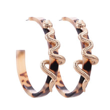 Load image into Gallery viewer, Snake Hoop Earrings