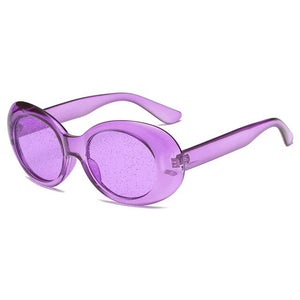 Vintage Ova Glitter Sunglasses