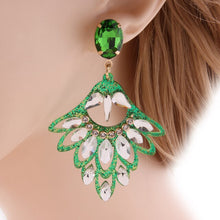 Load image into Gallery viewer, Peacock Feather Earrings