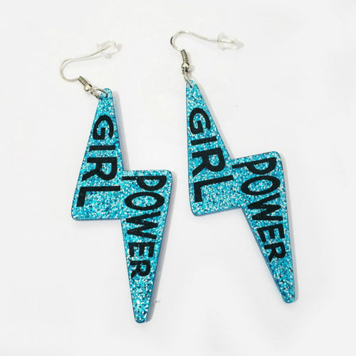 Girl Power Lightning Earrings