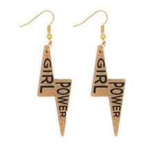 Load image into Gallery viewer, Girl Power Lightning Earrings